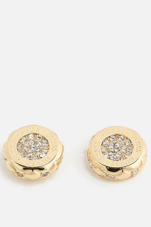 Stylish Guess 1Omm Matelasse Coin Studs - Gold