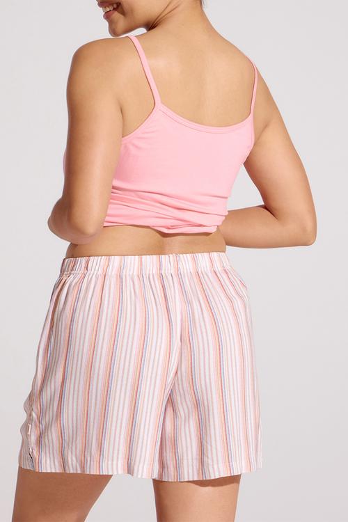 Sundowners viscose woven short - pink stripe
