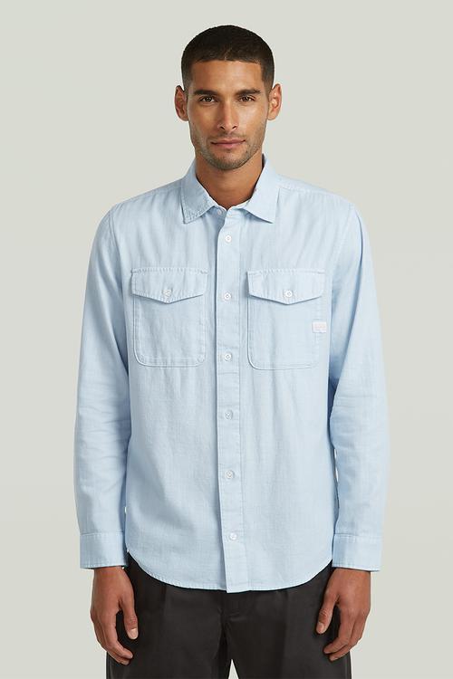 Marine Slim Shirt L\S - Lt Wave Gd