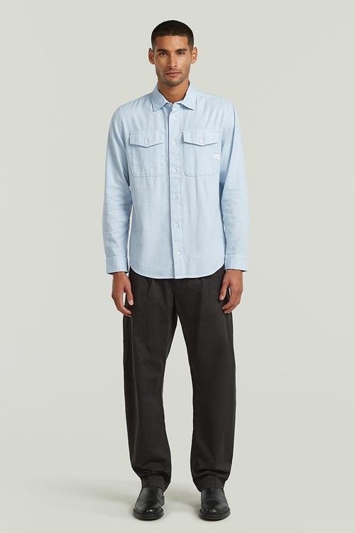 Marine Slim Shirt L\S - Lt Wave Gd