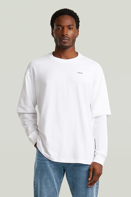 Double Sleeve Loose R T - White