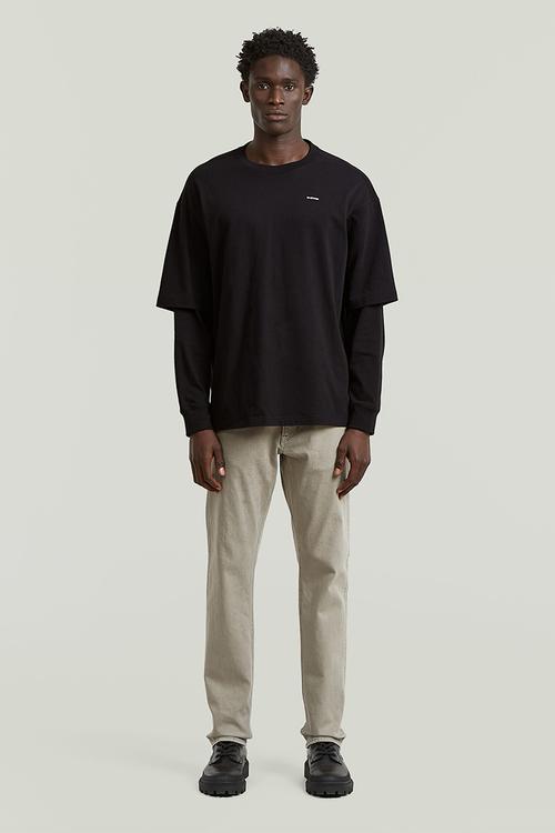 Double Sleeve Loose R T - Dk Black