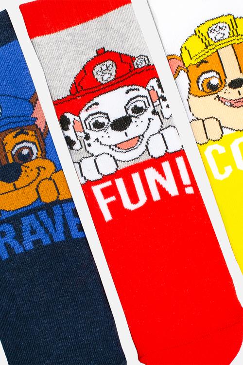 Paw Patrol 3 Pack Anklet Socks - Multi