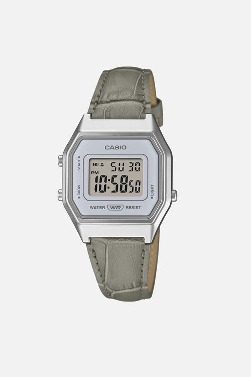 Retro Silver Grey Leather - Grey