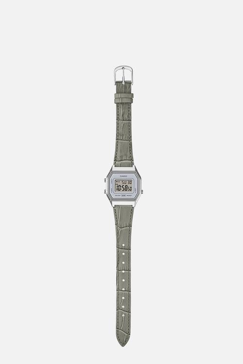 Retro Silver Grey Leather - Grey