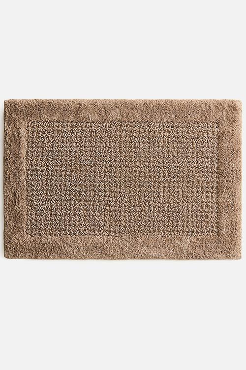 Tufted cotton bath mat - beige