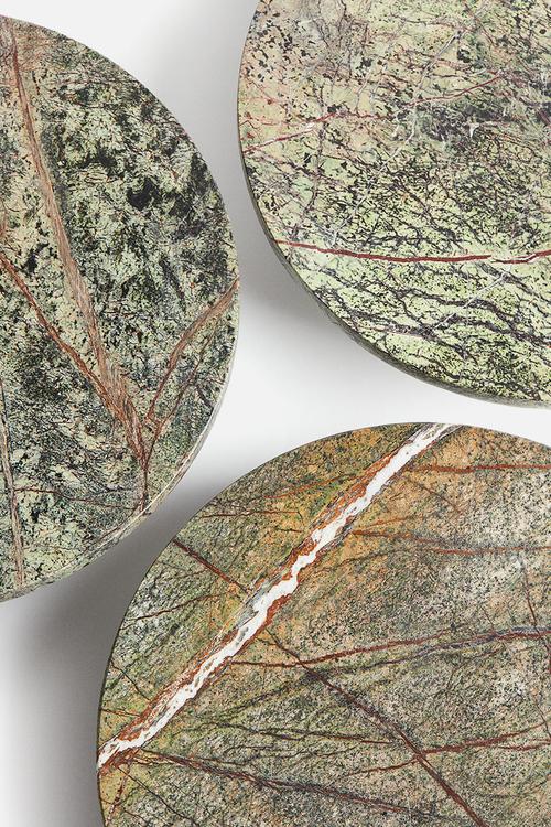 Marble cake stand - green
