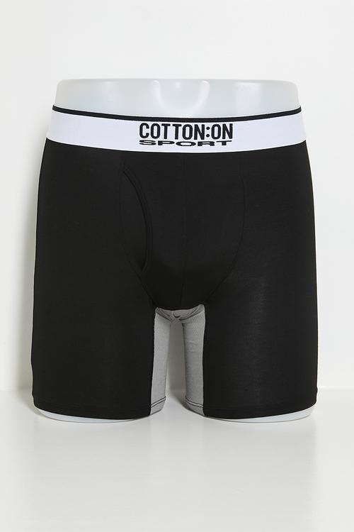 2 Pack Mens Sport Trunk - Black/Grey