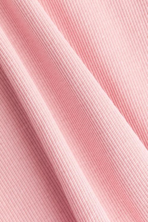Long-sleeved jersey top - light pink