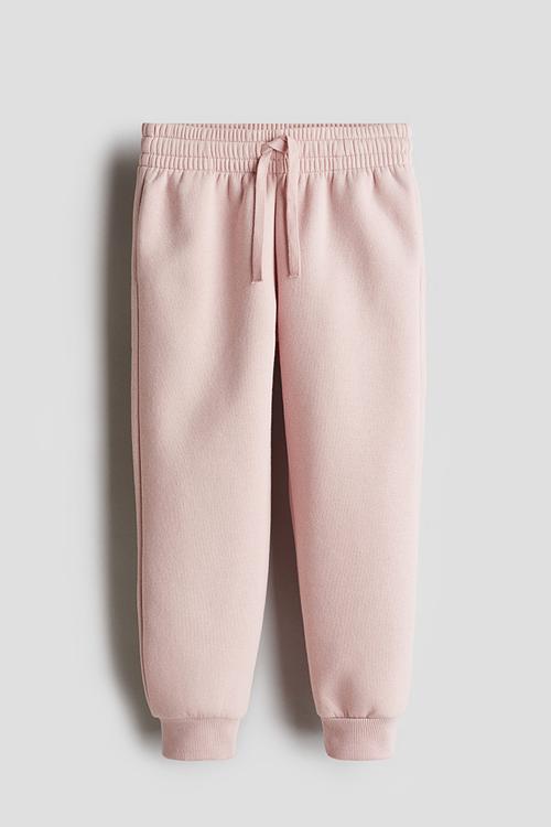 Brushed-inside joggers - powder pink
