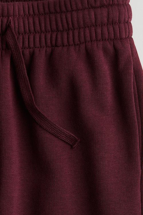 Brushed-inside joggers - dark red