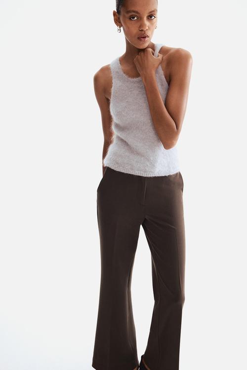 Bootcut trousers - dark brown