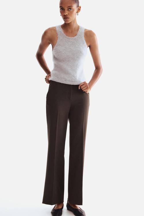 Bootcut trousers - dark brown
