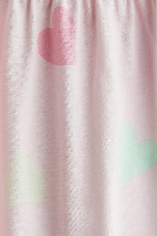 Patterned jersey dress - light pink/hearts