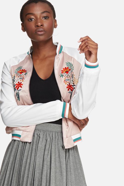 Embroidered bomber