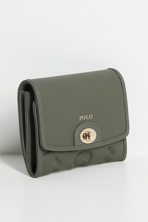 Luna trifold purse - olive