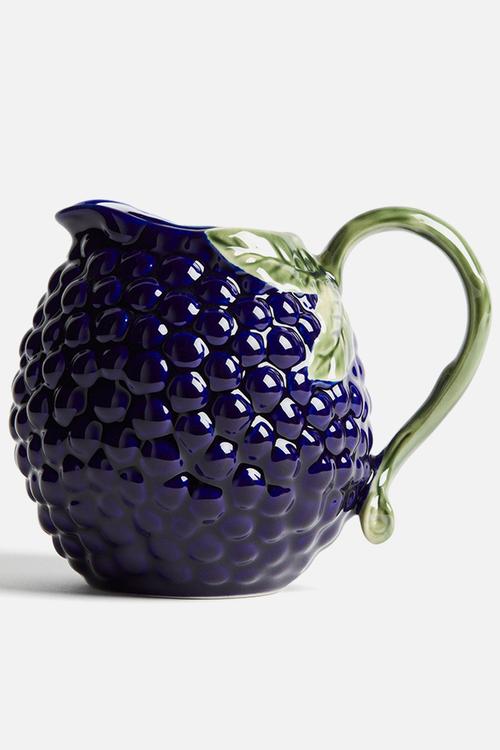 Figurative stoneware jug - blue