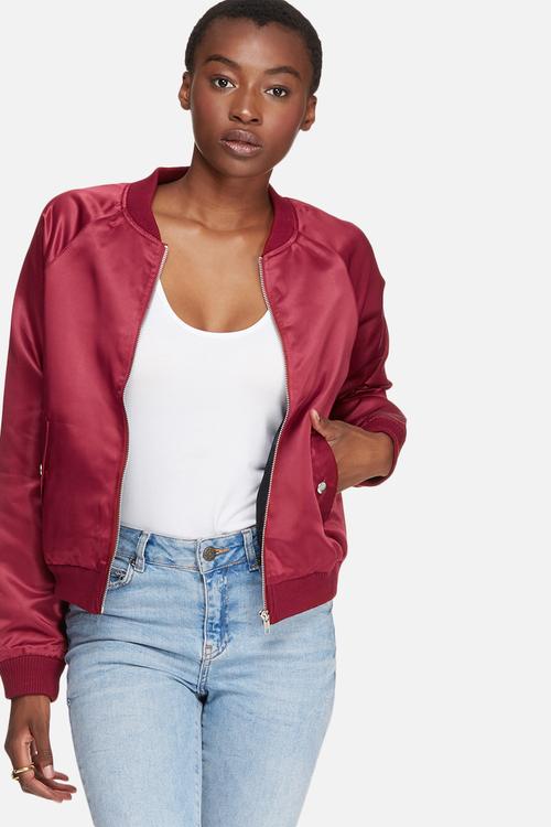 Satin bomber 