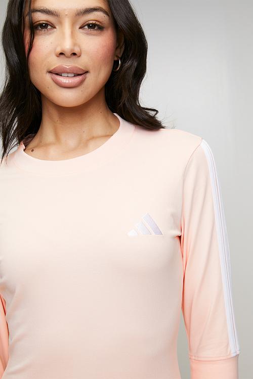 W 3S Crew Dress - Blush Pink / White