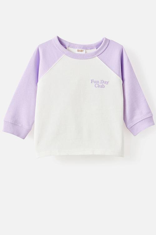 Huey Long Sleeve Rugby - Vintage Lilac/Vanilla Fun Day Club