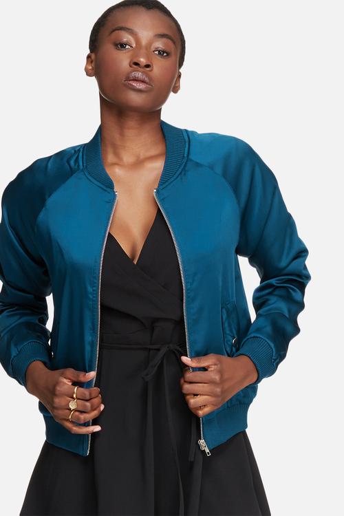 Satin bomber 