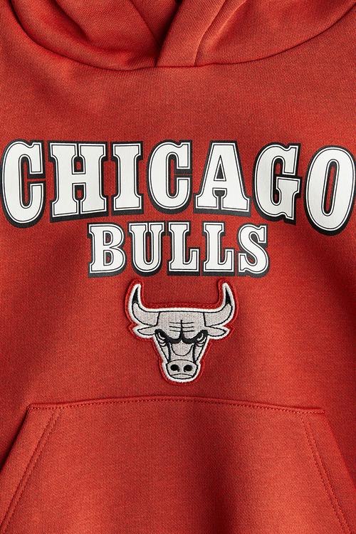 Printed hoodie - red/chicago bulls
