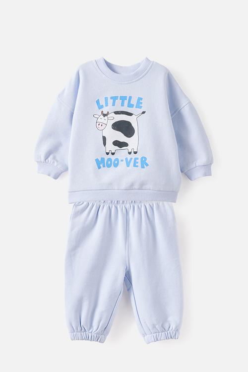 Bundle Riley Sweater & Trackpant - Ice Blue/Little Moover