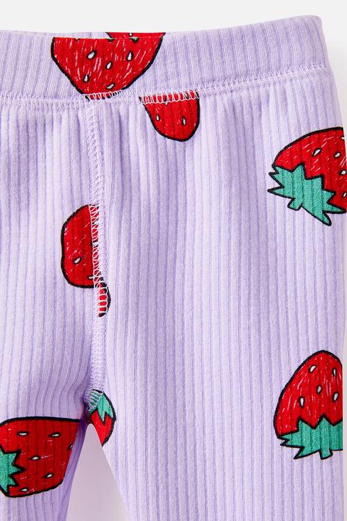 River Rib Skinny Legging - Vintage Lilac/Strawberries