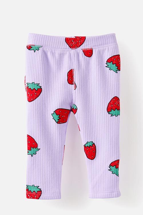 River Rib Skinny Legging - Vintage Lilac/Strawberries