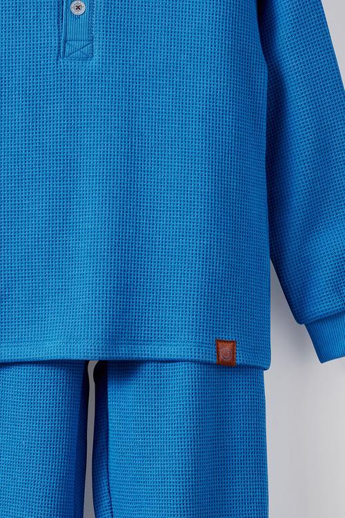 Sully Long Sleeve Pyjama Set - Harbour Blue