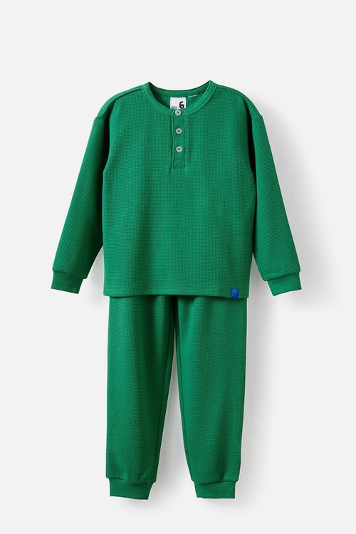 Sully Long Sleeve Pyjama Set - Deep Mint
