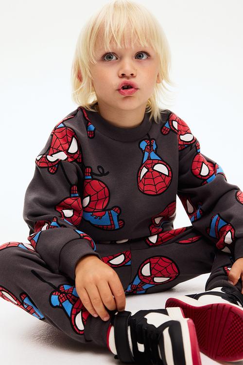 2-Piece printed sweatshirt set - grey/marvel comics