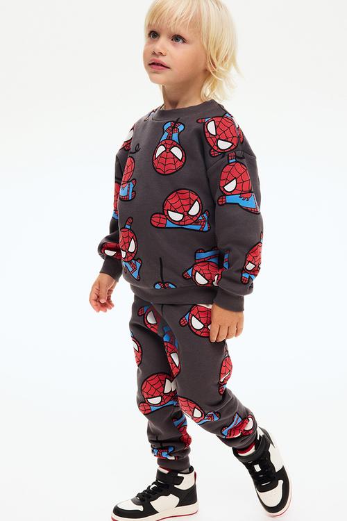 2-Piece printed sweatshirt set - grey/marvel comics