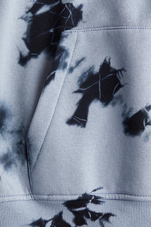 Hoodie - light blue/patterned