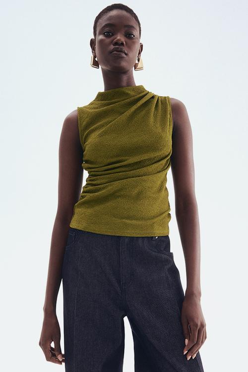 Draped top - green