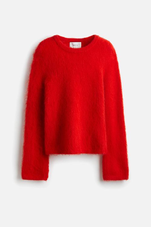 Mohair-blend jumper - bright red