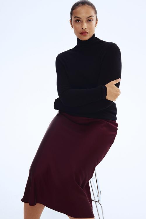 Midi skirt - burgundy