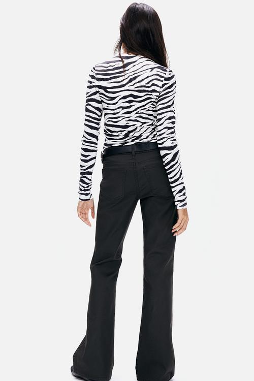 Flared low jeans - black