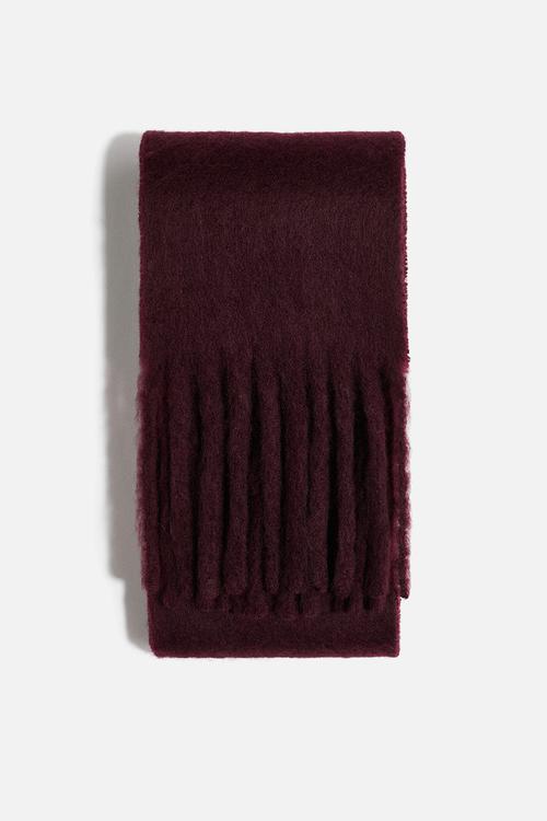 Fluffy scarf - burgundy