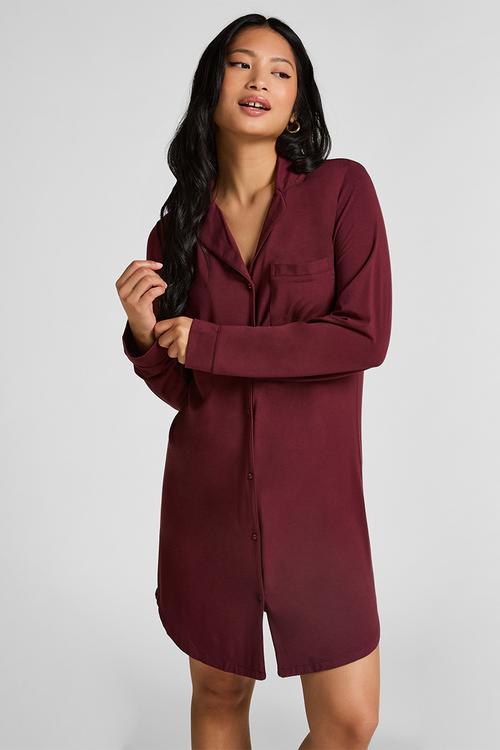 Shirtdress ls jersey essential - windsor wine