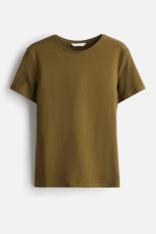 Fitted t-shirt - khaki green