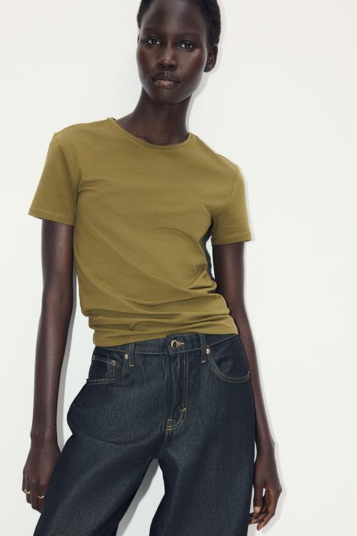 Fitted t-shirt - khaki green