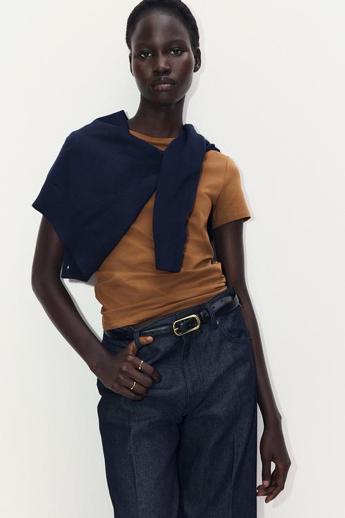 Fitted t-shirt - brown