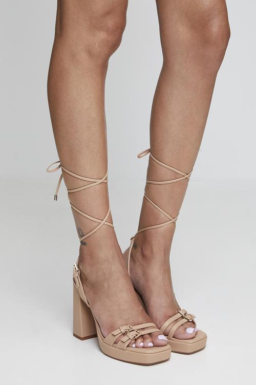 Benalde Ankle Strap Heel - Neutral