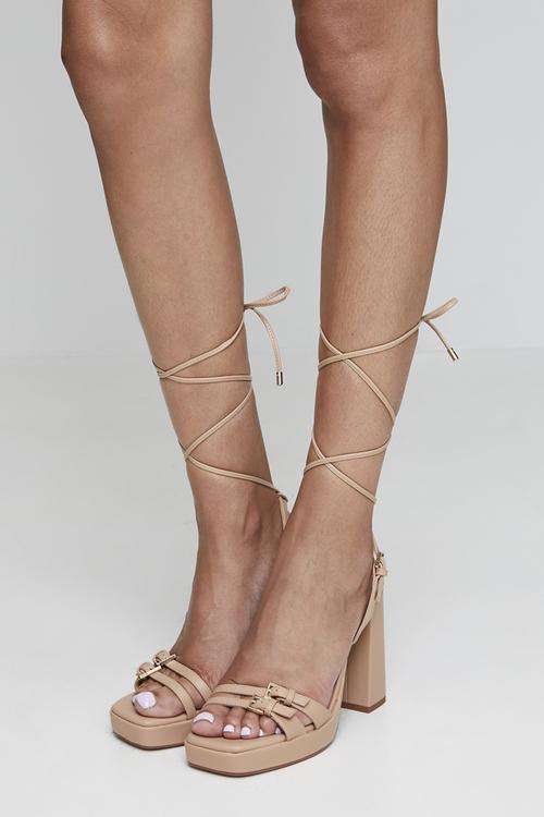 Benalde Ankle Strap Heel - Neutral