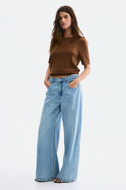 Fine-knit top - brown