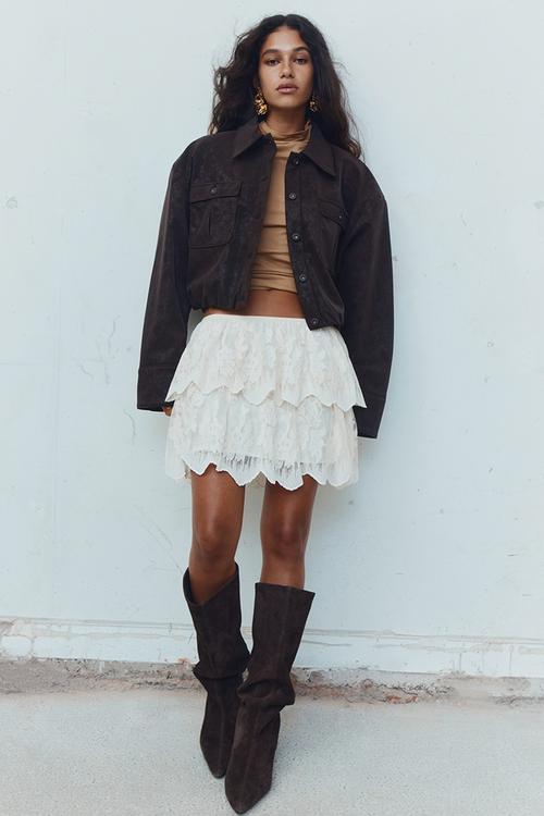 Coated bomber jacket - dark brown