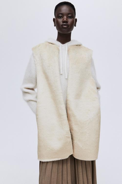 Long gilet - beige