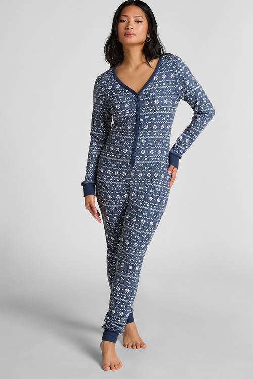 Onesie slim jersey fairisle - vintage indigo