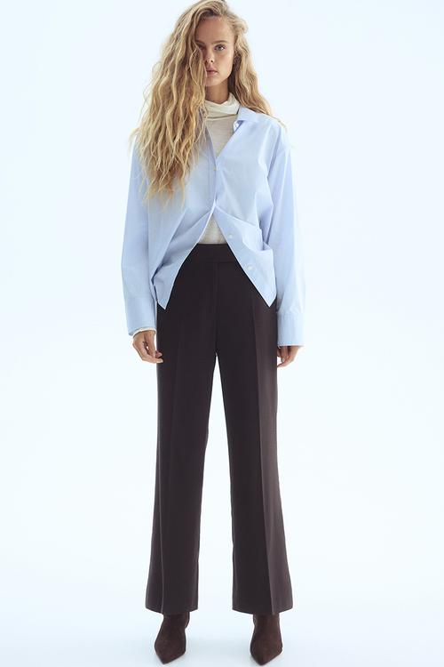 Straight trousers - dark brown